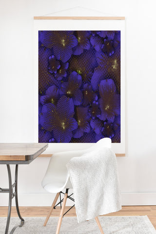 Bel Lefosse Design Electric Blue Orchid Art Print And Hanger