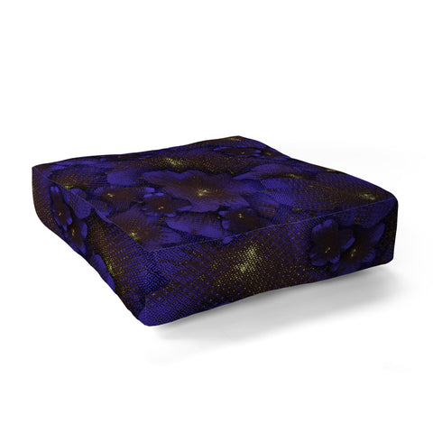 Bel Lefosse Design Electric Blue Orchid Floor Pillow Square