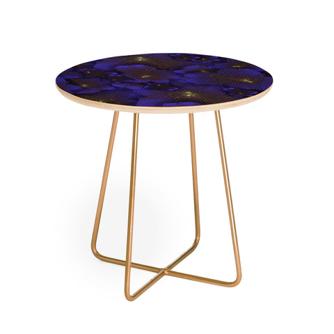 Bel Lefosse Design Electric Blue Orchid Round Side Table