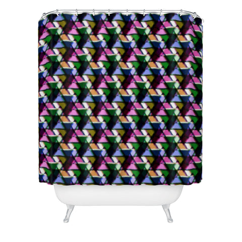 Bel Lefosse Design Fuzzy Triangles Shower Curtain