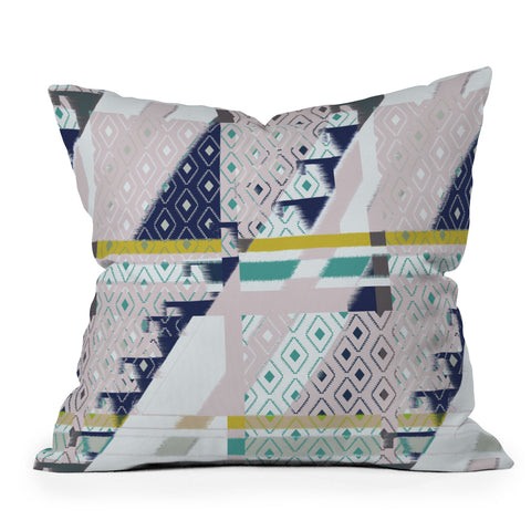 Bel Lefosse Design Stripes And Diamonds Throw Pillow