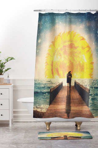 Belle13 A Magical Sunrise Shower Curtain And Mat