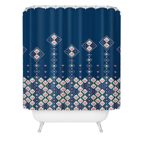 Belle13 Abstract Love Flowers Shower Curtain