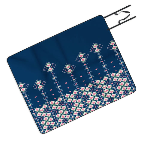 Belle13 Abstract Love Flowers Picnic Blanket