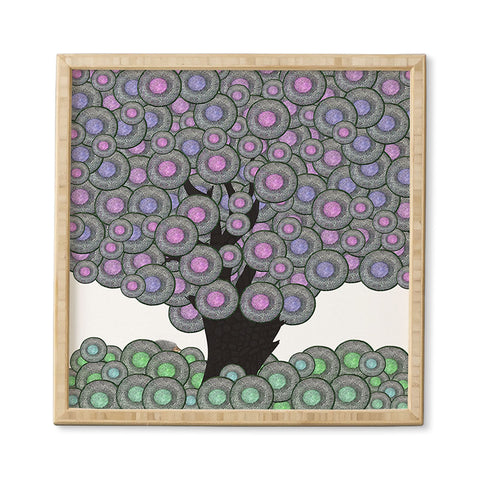 Belle13 Abstract Tree And Hedgehog Framed Wall Art