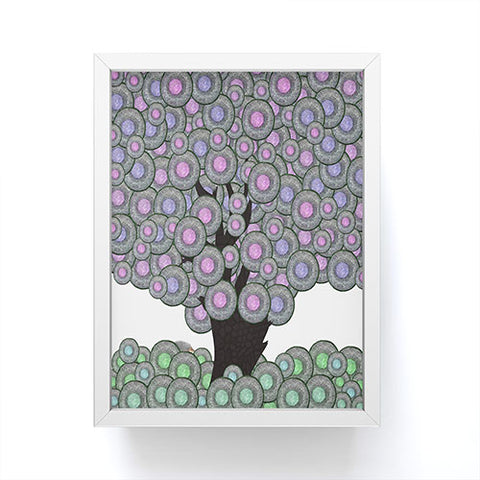 Belle13 Abstract Tree And Hedgehog Framed Mini Art Print