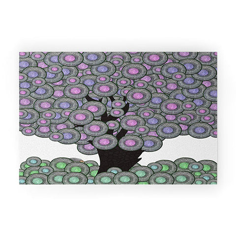 Belle13 Abstract Tree And Hedgehog Welcome Mat
