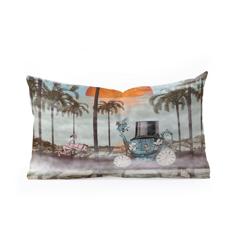Belle13 Alice Goes To California Oblong Throw Pillow
