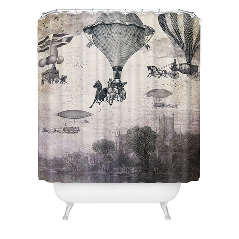 Belle13 Carrilloons Over The City Shower Curtain