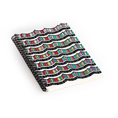 Belle13 Color Waves Abstract Spiral Notebook