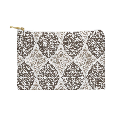 Belle13 Curly Rhombus Neutral Pouch