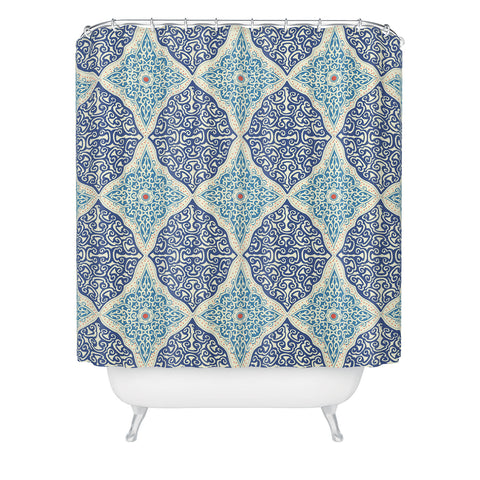 Belle13 Curly Rhombus Shower Curtain