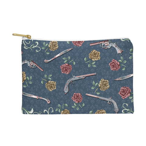 Belle13 Elegant Guns and Roses Pouch