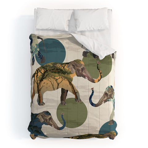 Belle13 Elephant Polka Comforter
