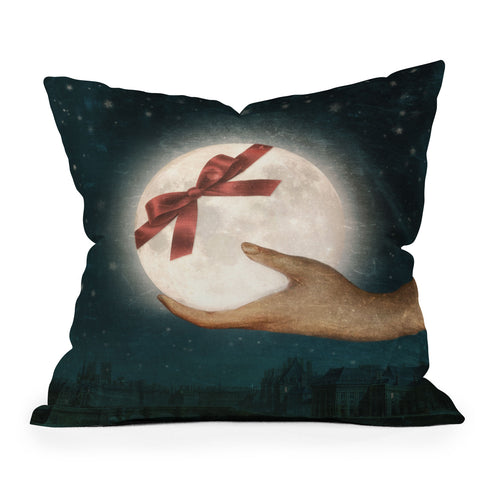 Belle13 For You The Moon Throw Pillow