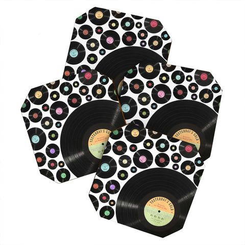 Belle13 Golden Oldies Vinyl Love Coaster Set
