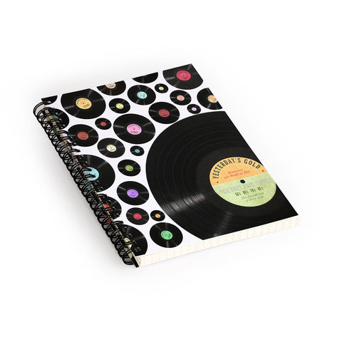 Belle13 Golden Oldies Vinyl Love Spiral Notebook