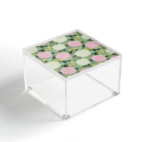 Belle13 Hydrangea And Butterflies Acrylic Box