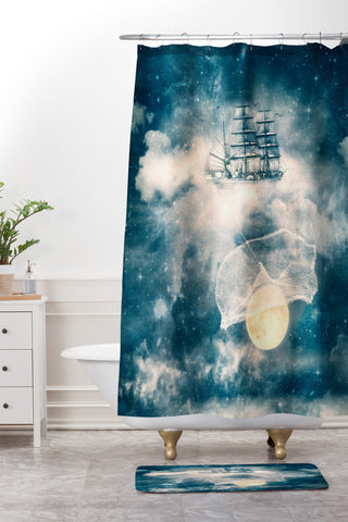 Belle13 I Am Gonna Bring You The Moon Shower Curtain And Mat
