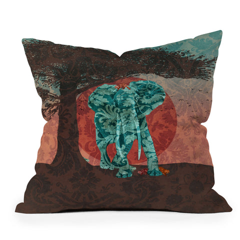 Belle13 Indian Summer With Raccoons Throw Pillow