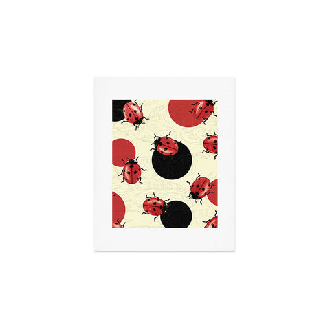 Belle13 Ladybird Polka Art Print