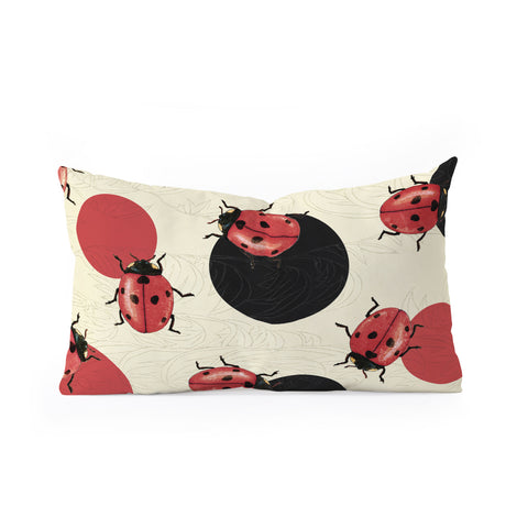 Belle13 Ladybird Polka Oblong Throw Pillow