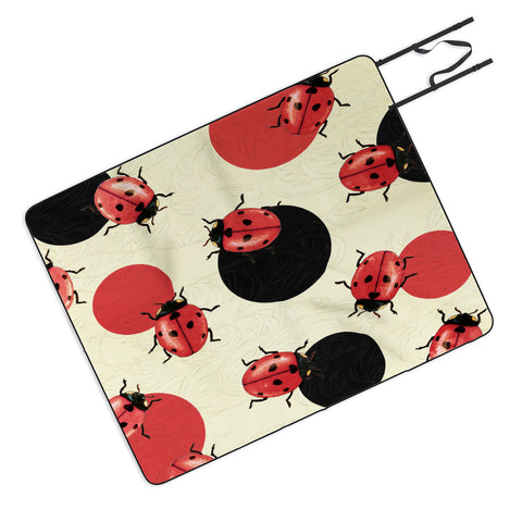 Belle13 Ladybird Polka Picnic Blanket