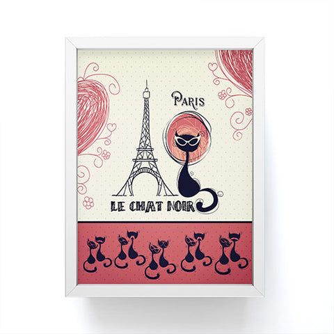 Belle13 Le Chat Noir Framed Mini Art Print