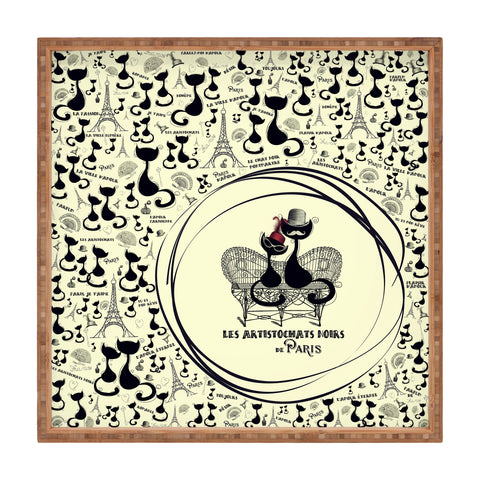 Belle13 Les Aristochats Noirs Square Tray