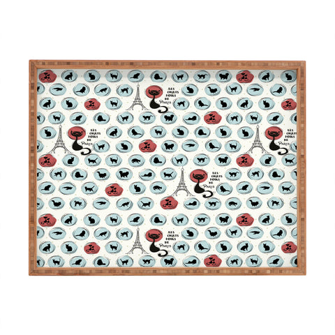 Belle13 Les Chats Noirs Rectangular Tray