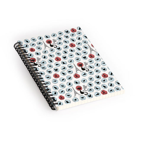 Belle13 Les Chats Noirs Spiral Notebook