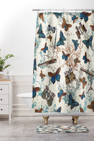 Belle13 Looking For Butterflies Shower Curtain And Mat