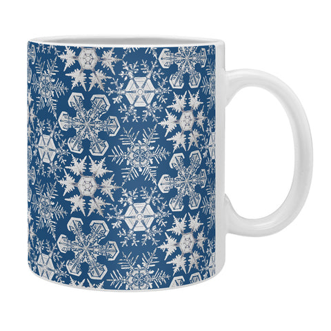 Belle13 Lots of Snowflakes on Blue Pattern Coffee Mug