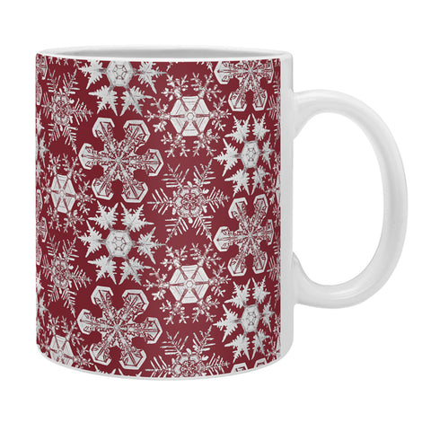 Belle13 Lots of Snowflakes on Red Coffee Mug