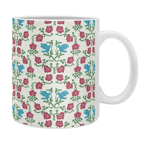 Belle13 Love and Peace floral bird pattern Coffee Mug