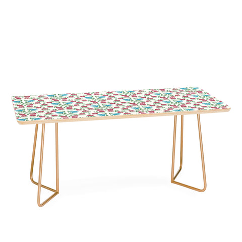 Belle13 Love and Peace floral bird pattern Coffee Table