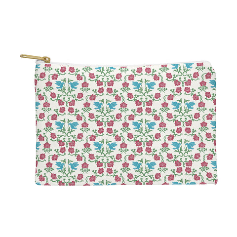 Belle13 Love and Peace floral bird pattern Pouch