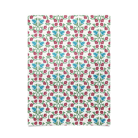 Belle13 Love and Peace floral bird pattern Poster