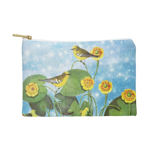 Belle13 Love Chirp on Water Lilies Pouch