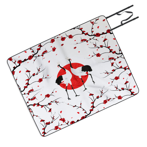 Belle13 Love Dance Of Japanese Cranes Picnic Blanket