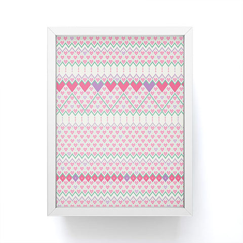 Belle13 Love Pattern Framed Mini Art Print