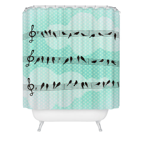 Belle13 Musical Nature Shower Curtain