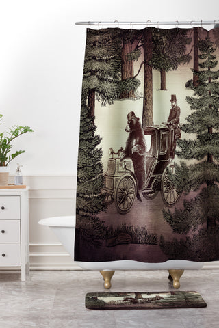 Belle13 My Grandpa Had A Bear Who Had A Squirrel Shower Curtain And Mat