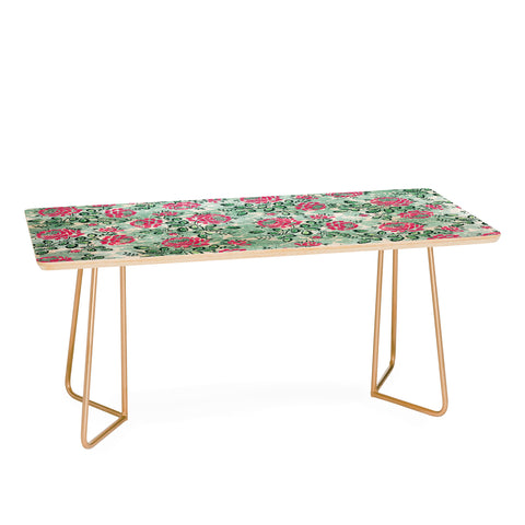 Belle13 Retro French Floral Pattern Coffee Table
