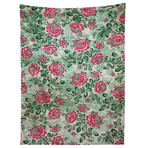 Belle13 Retro French Floral Pattern Tapestry