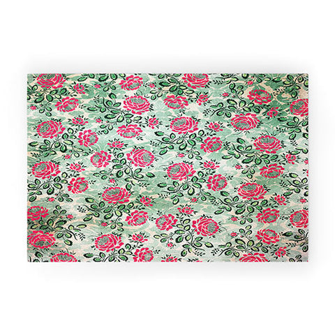 Belle13 Retro French Floral Pattern Welcome Mat