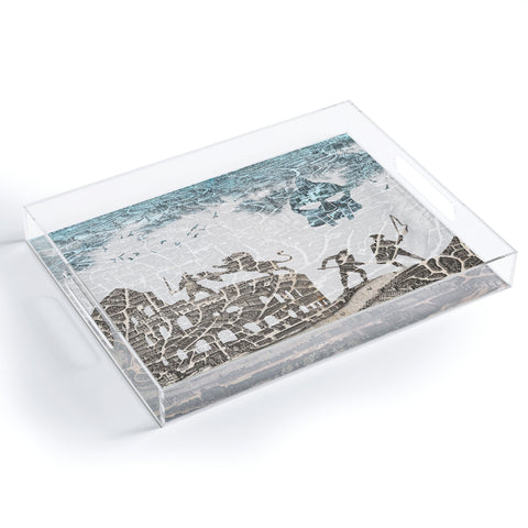 Belle13 Rome Vintage Map Acrylic Tray