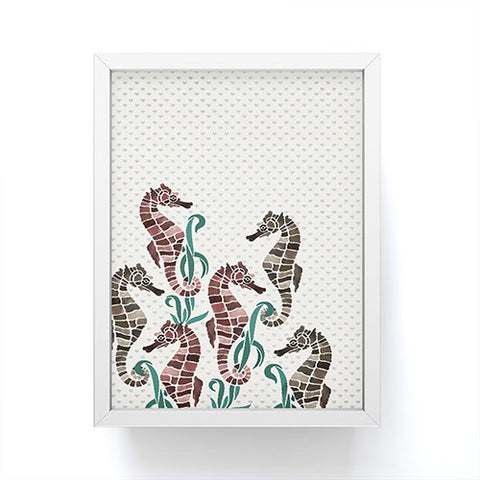 Belle13 Seahorse Love Framed Mini Art Print