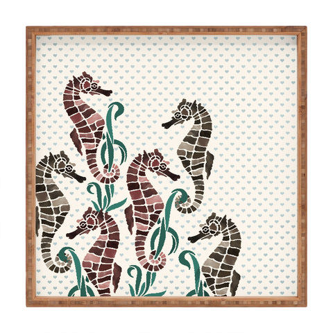 Belle13 Seahorse Love Square Tray