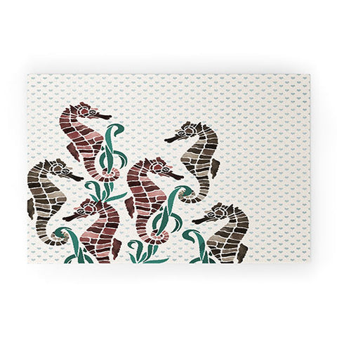 Belle13 Seahorse Love Welcome Mat